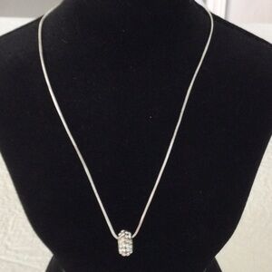 Woman’s 16” Sliver Chain Necklace can dress up any outfit. #50